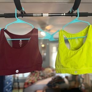 Senita Athletics Sarah Sports Bras (TWO!) w/ cell phone pocket, size L